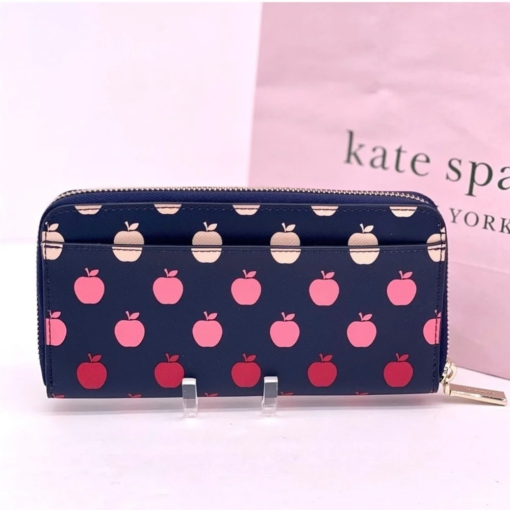 Kate Spade Perfect Orchard Apple Large Zip Continental Wallet